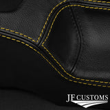 YELLOW STITCH FRONT CENTRE CONSOLE LEATHER COVER FITS VW  SCIROCCO MK3