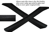 BLACK STITCH FITS MITSUBISHI EVO 4 5 6 IV V VI 2X WINDSCREEN PILLAR COVERS ONLY