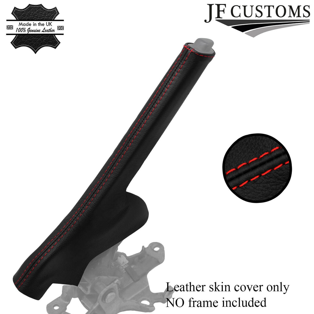 RED STITCH ITALIAN LEATHER HANDBRAKE COVER FITS VAUXHALL OPEL CORSA F 19-22