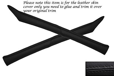 BLACK STITCHING FITS VW GOLF MK2 II 83-92 2X WINDSCREEN PILLAR LEATHER COVERS