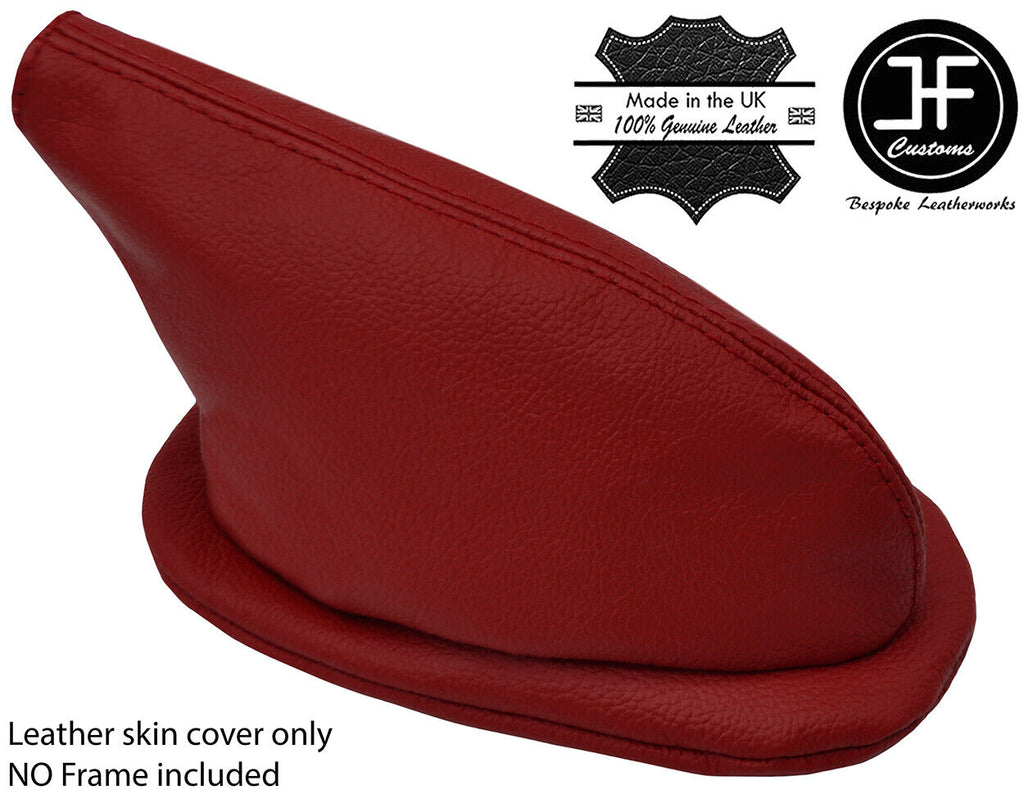 DARK RED LEATHER HANDBRAKE GAITER OVER RUBBER FOR ALFA ROMEO SPIDER 105 EARLY