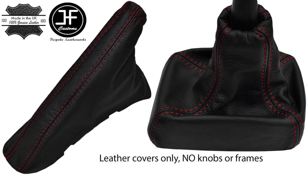 RED STITCH LEATHER GEAR HANDBRAKE GAITER FITS VAUXHALL OPEL ASTRA F 1991-1997