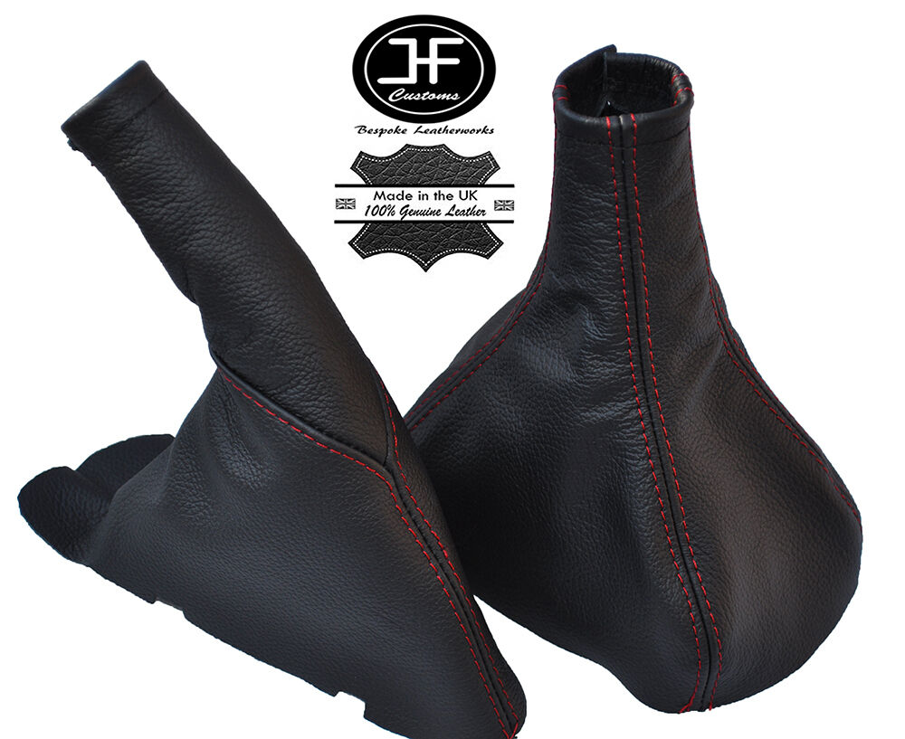 RED STITCH LEATHER GEAR HANDBRAKE GAITER FITS VAUXHALL OPEL ASTRA MK3 F 91-97