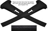 BLACK STITCH 2X B POST PILLAR SKIN COVERS FITS BMW 3 SERIES E30 SALOON TOURING