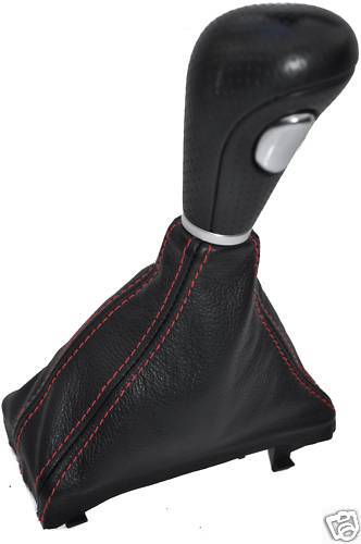 FITS AUDI Q7 Q5 AUTO AUTOMATIC LEATHER GAITER RED ST CUSTOM NEW MADE IN UK