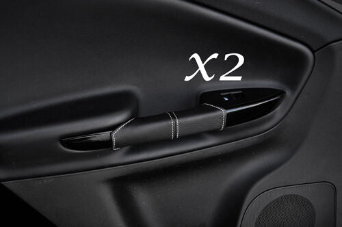 WHITE STITCHING FITS ALFA ROMEO GIULIETTA 10-13+ 2X REAR DOOR HANDLE COVERS