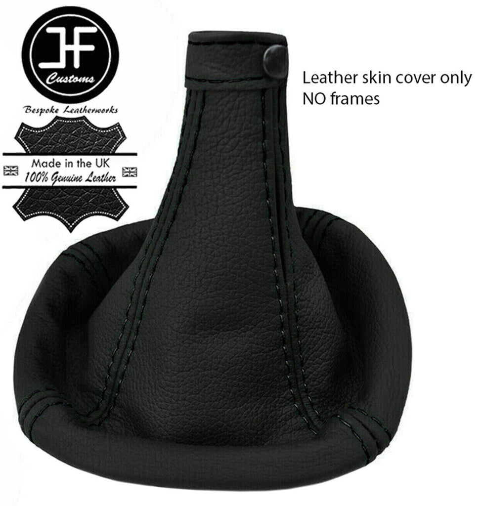 BLACK STITCHING FITS ALFA ROMEO MITO GEAR GAITER 2008-2015 TOP GRAIN LEATHER
