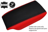 BLACK & RED REAL LEATHER ARMREST LID COVER FOR MERCEDES CL500 W215 C215 99-05
