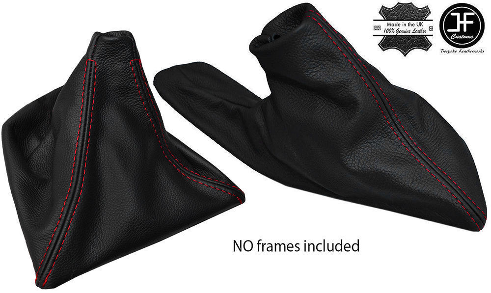 RED STITCH FOR BMW 1 SERIES E81 E82 E87 E88 05-12 LEATHER GEAR HANDBRAKE COVER