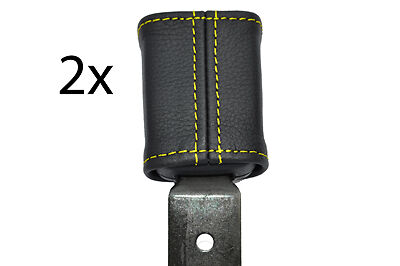 yellow stitch FITS VOLKSWAGEN T25 BUS VAN  2X FRONT SEAT BELT STALK COVERS