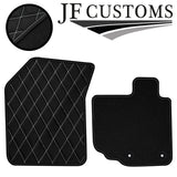 WHITE DIAMOND STITCH VINYL 4X TAILORED FLOOR CARPETS FOR SUZUKI SPLASH 08-14