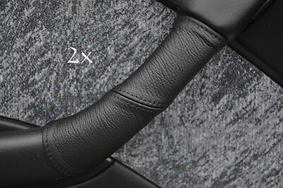 FITS SUBARU LEGACY 95-99 LEATHER 2XDOOR HANDLE COVERS black CUSTOM NEW