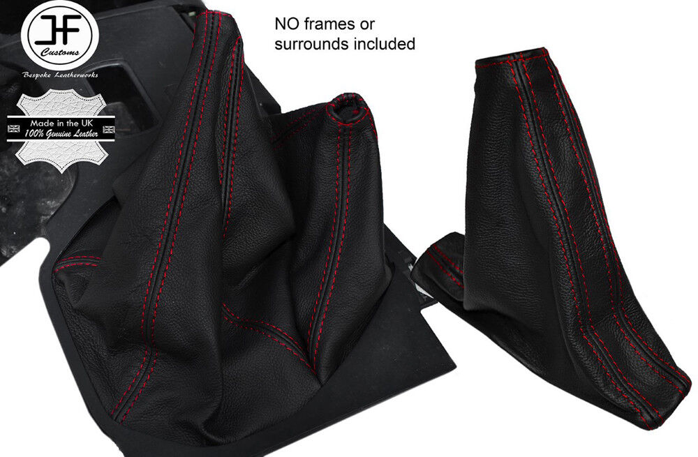 RED STITCH LEATHER HI LOW HANDBRAKE GAITER FITS TOYOTA LANDCRUISER J120 02-08