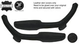 BLACK STITCH 2X DOOR HANDLE ARMREST LEATHER COVERS FOR BMW 2002 E10 TI TII