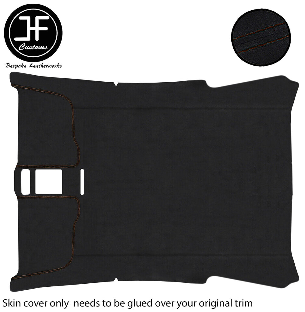 BROWN STITCH LUXE SUEDE HEADLINER ROOF COVER FITS SEAT LEON MK2 1P 05-12 5 DOOR