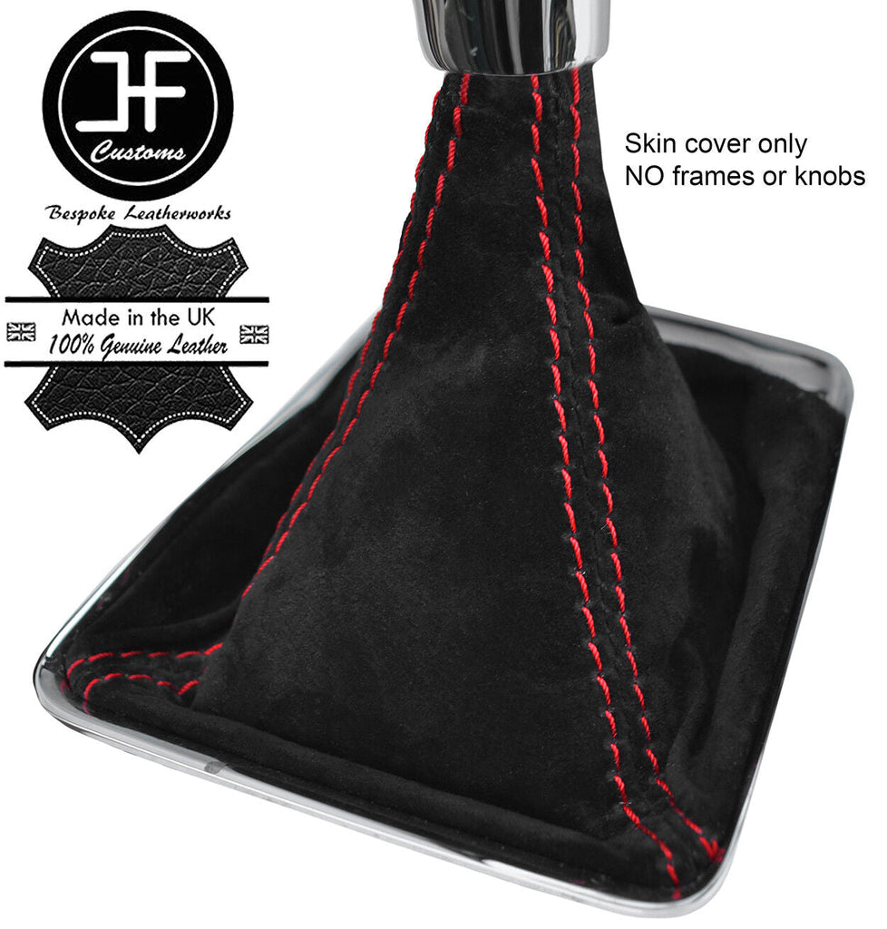 RED STITCH SUEDE GEAR GAITER FITS VAUXHALL OPEL ZAFIRA C TOURER 2012-2018