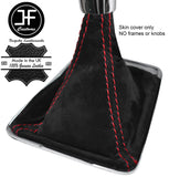 RED STITCH SUEDE GEAR GAITER FITS VAUXHALL OPEL ZAFIRA C TOURER 2012-2018