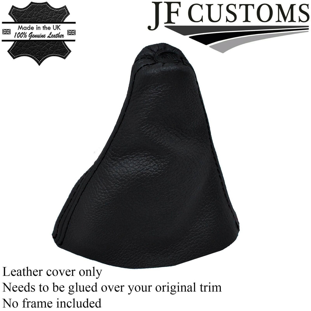 BLACK STITCH REAL LEATHER MANUAL GEAR GAITER FITS TOYOTA VERSO 2013-2017