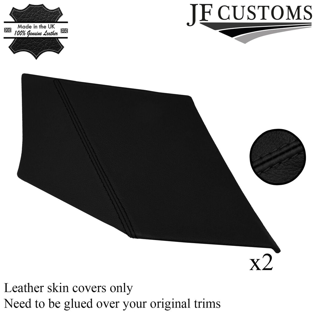 BLACK STITCH LEATHER 2X REAR D PILLAR COVERS FOR FORD MONDEO MK5 15-18 ESTATE