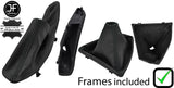 BLACK STITCH LEATHER GEAR & HANDBRAKE GAITER+PLASTIC FRAME FOR BMW F32 F33 F36