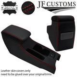 RED STITCH LEATHER CENTRE CONSOLE+ARMREST COVERS FOR MITSUBISHI EVO MR 8 9 03-07