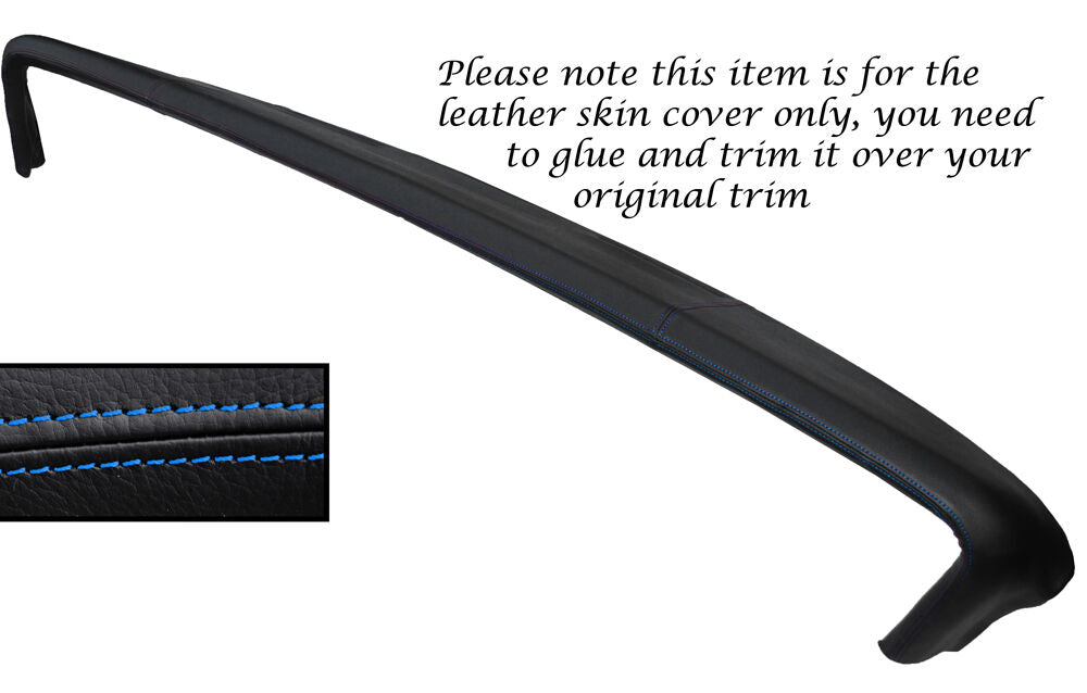 BLUE STITCH TOP DASH DASHBOARD LEATHER SKIN COVER FITS PONTIAC BONNEVILLE 1967