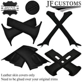 BLACK STITCH LEATHER PILLAR KIT COVERS FITS SUBARU IMPREZA WRX STI 05-07