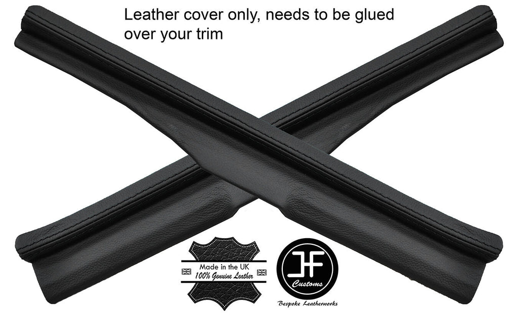 BLACK STITCH 2X REAR DOOR INNER SILL LEATHER COVERS FITS VW GOLF MK2 JETTA 83-92
