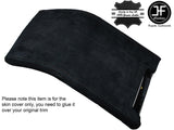 BLACK STITCHING SUEDE ARMREST COVER FITS FORD MUSTANG 2010-2014 CUSTOM NEW
