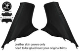 BLACK STITCH 2XREAR C PILLAR LEATHER COVER FOR MITSUBISHI LANCER EVO 10 X 08-16