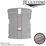 D RED STITCH L GREY LUXE SUEDE HEADLINER COVER FOR AUDI A3 RS3 8V 13-20 SALOON