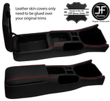 RED STITCH CENTRE CONSOLE&ARMREST LEATHER COVERS FITS NISSAN S14 SILVA 94-98