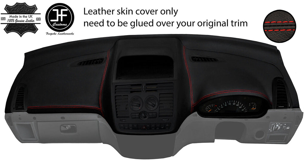 RED STITCH TOP DASHBOARD LEATHER COVER FOR MERCEDES VITO VIANO W639 04-13