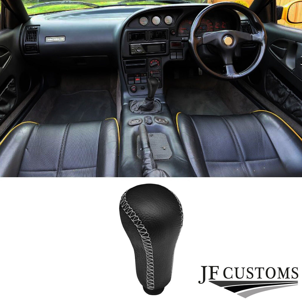 FITS LOTUS ELAN M100 S2 TURBO L GREY STITCH LEATHER COVERED GEAR KNOB + FRAME