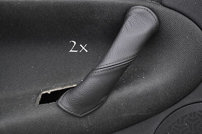 FITS ALFA ROMEO 147 LEATHER 2X DOOR HANDLE COVERS black CUSTOM NEW MADE IN UK