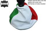 ITALIAN FLAG COLOURS LEATHER SKIN GEAR GAITER FITS FIAT 500 & 500 ABARTH 07-14