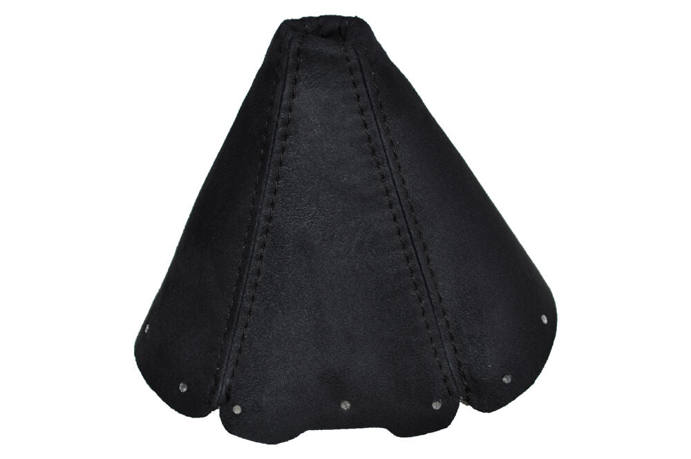 BLACK STITCHING SUEDE GEAR GAITER FITS MAZDA MX5 NB MK2 2001-2005 CUSTOM NEW