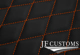 ORANGE  DIAMOND STITCH VINYL 4X TAILORED FLOOR MAT CARPETS FOR BMW F22 F23 14-20