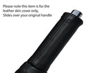 BLACK STITCH HANDBRAKE HANDLE LEATHER COVER FITS CHEVROLET AVEO 2008-2011