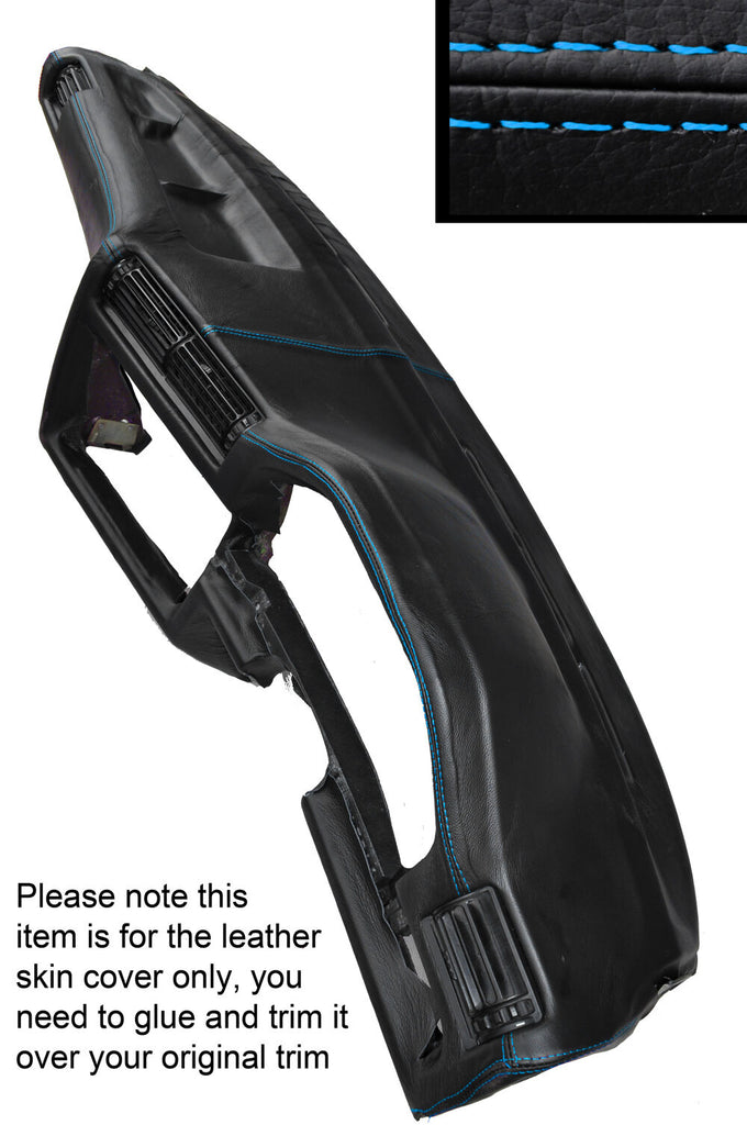 BLUE STITCH DASH DASHBOARD LEATHER SKIN COVER FITS BMW 3 SERIES E30 1981-1992