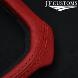RED  LEATHER GEAR SURROUND COVER + PLASTIC FRAME FITS JEEP RENEGADE 14-19
