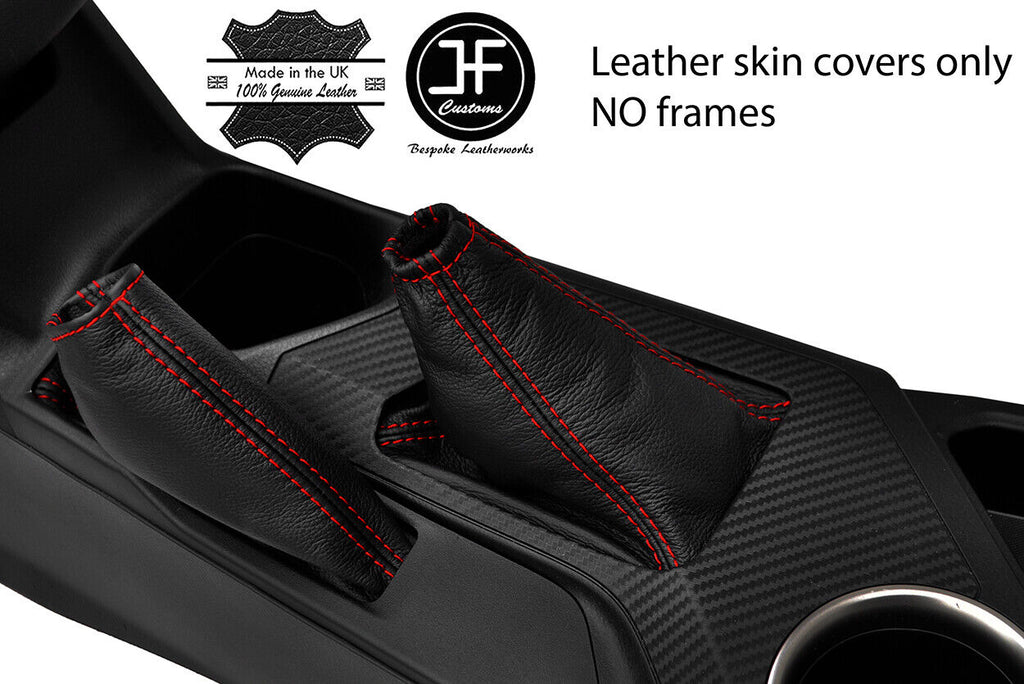 RED STITCH TOP GRAIN LEATHER GEAR & HANDBRAKE GAITER FITS TOYOTA RAV 4 13-218