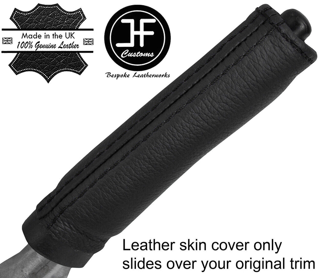 BLACK STITCH REAL LEATHER HANDBRAKE HANDLE COVER FITS NISSAN SKYLINE R34 98-02