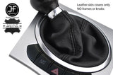 BLACK STITCH TOP GRAIN REAL LEATHER MANUAL GEAR GAITER FOR AUDI TT MK2 06-14