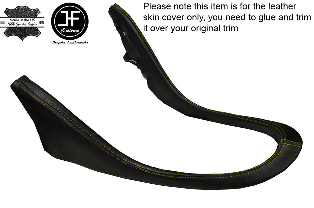 BLACK STITCH GEAR SURROUND LEATHER SKIN COVER FITS MERCEDES CLS W219 C219 01-11