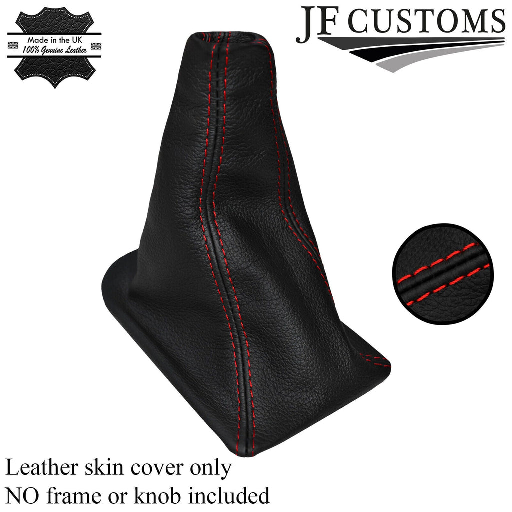 RED STITCH MANUAL LEATHER GEAR GAITER FITS LANDROVER DISCOVERY 4 2009-2014