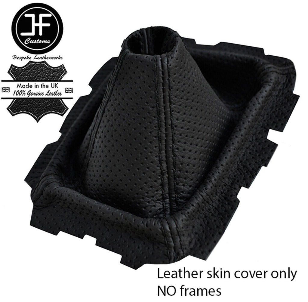 BLACK STITCH PERFORATED LEATHER GEAR GAITER FOR MAZDA MX-5 MIATA NA MK1 89-98