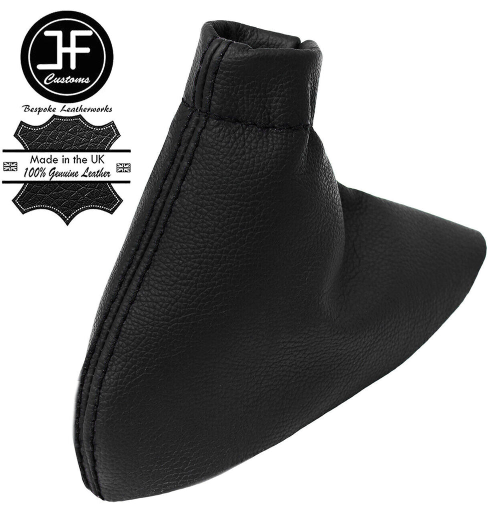 BLACK STITCH TOP GRAIN LEATHER HANDBRAKE GAITER COVER FITS DODGE VIPER 99-02