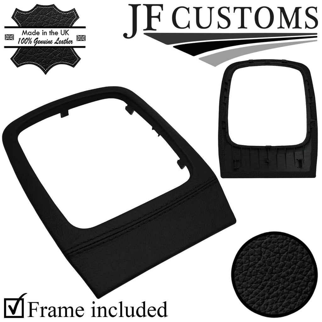 BLACK LEATHER GEAR SURROUND COVER + PLASTIC FRAME FITS FORD MONDEO 07-10