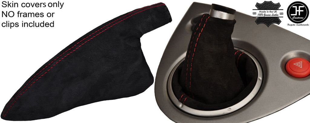 RED STITCHING SUEDE GEAR & HANDBRAKE GAITER FITS HONDA CIVIC EP3 TYPE R 01-05